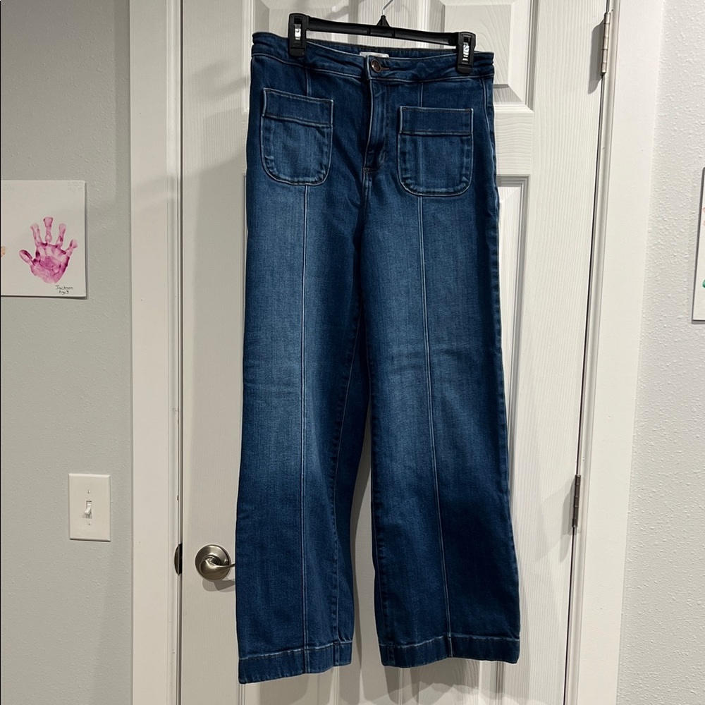 LC Lauren Conrad Dark Blue Wide Leg Jeans
